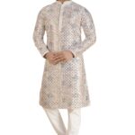 Pink Multicolour Sequins Embroidery Kurta Set