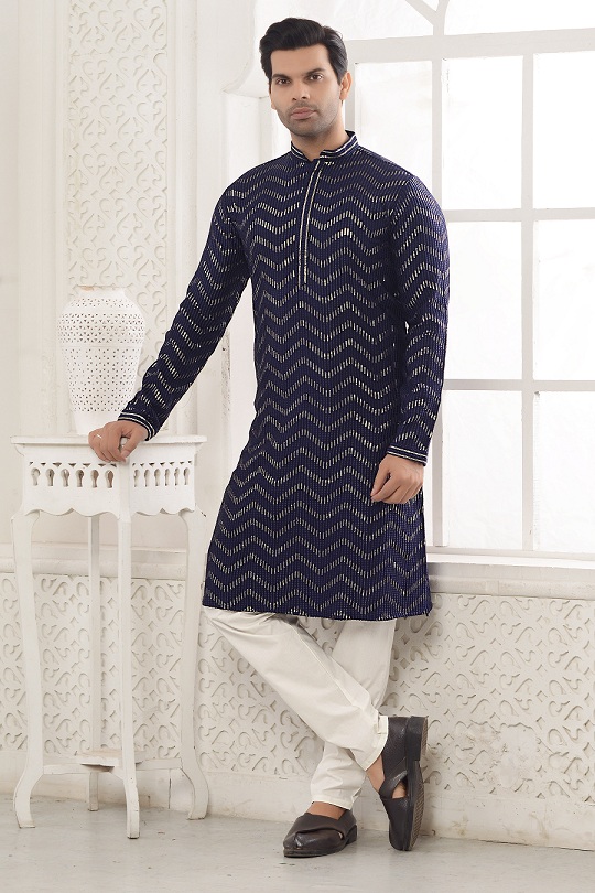 Blue Kurta Pyjama