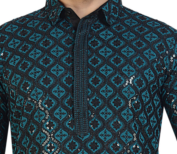 designer black sequins pathani - Image 2