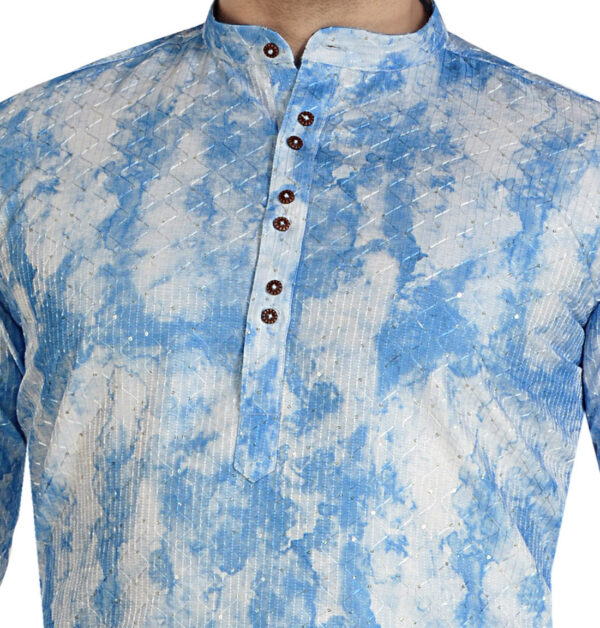 Stylish Tie dye kurta pyama set - Image 2