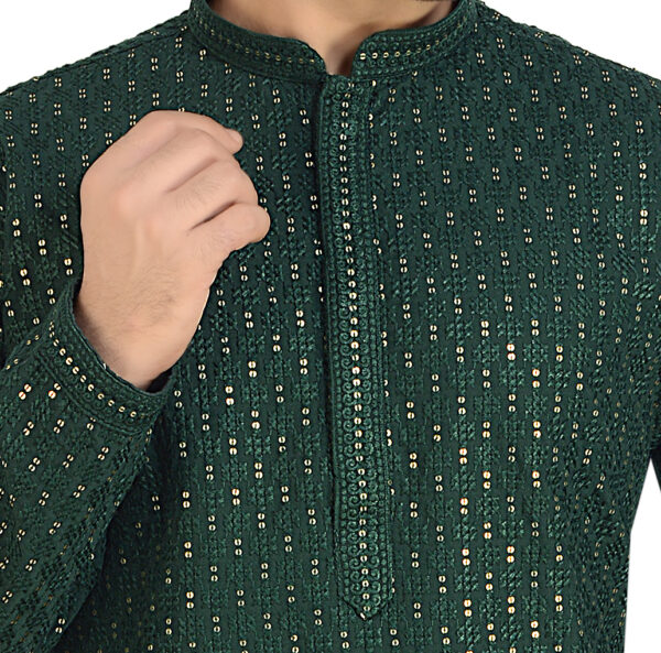 Arruga georgette golden sequins kurta pyjama set - Image 2