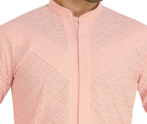 Stylish front open kurta pant set - Image 3