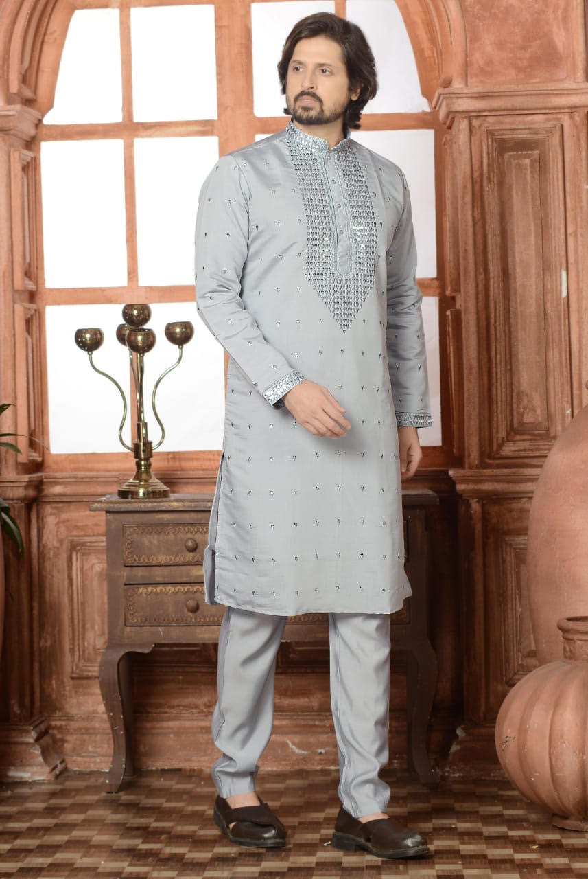 Stylish mirror sequins kurta set