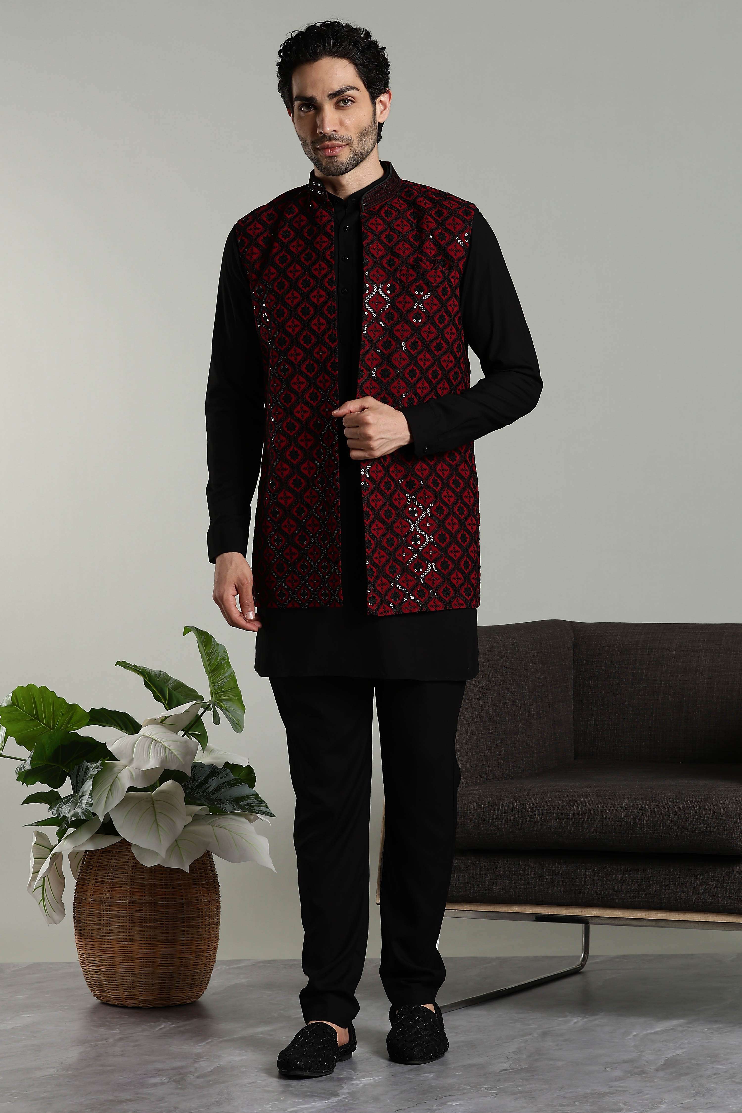 Arruga Men’s coty Style Indo-western kurta pant set