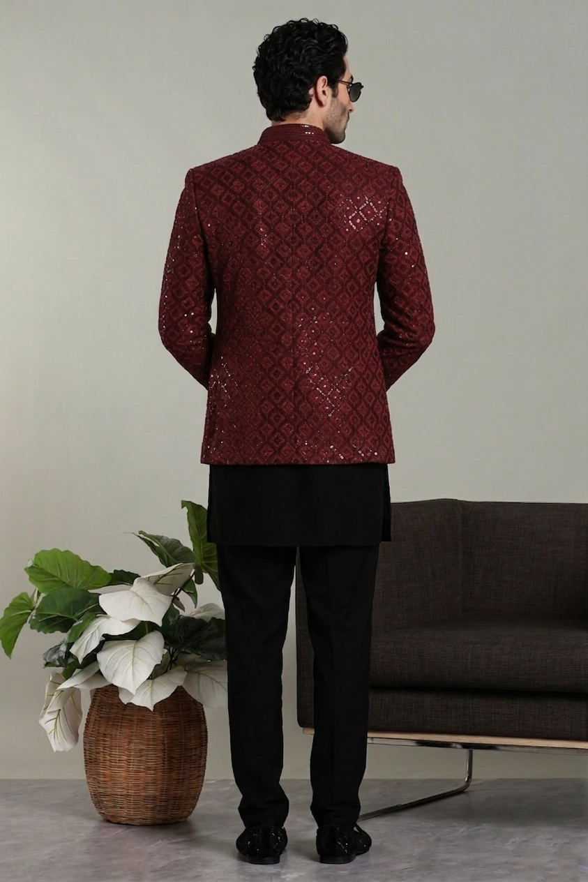 Arruga Men's Jodhpuri Indo-western set - Image 3